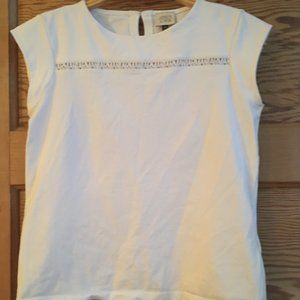 White Detailed Armani Juniors Top